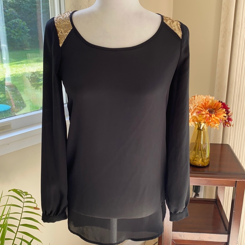 GIANNI BINI LONG SLEEVE TUNIC TOP